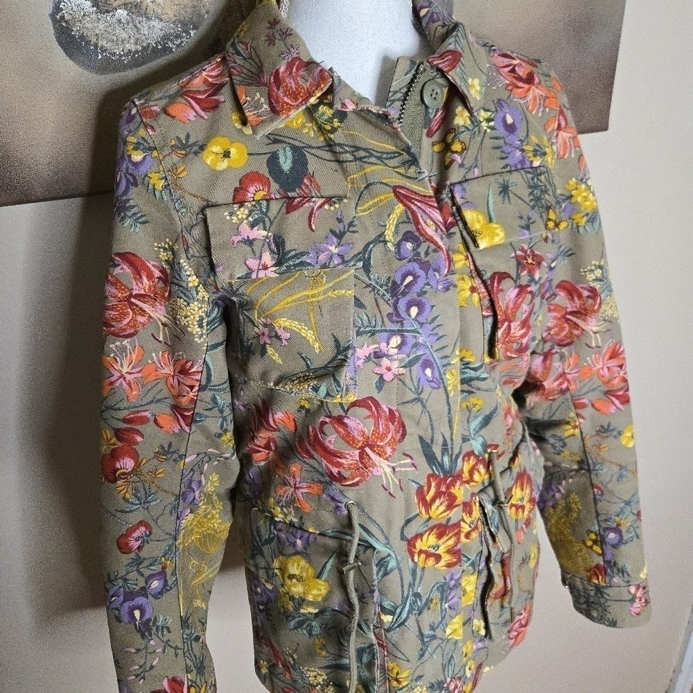 H&M Floral Patterned Utility Jacket - Picture 3 of 7